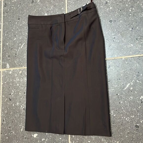 Marc Aurel brown front slit pencil skirt - Picture 3 of 9